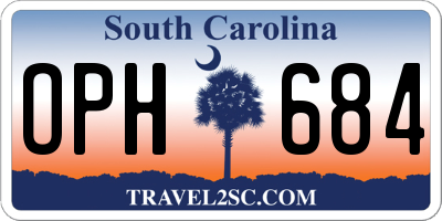 SC license plate OPH684