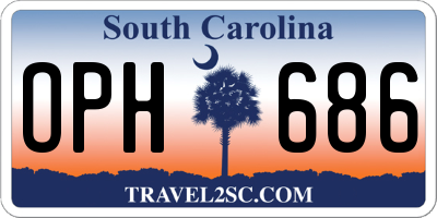 SC license plate OPH686