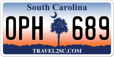 SC license plate OPH689