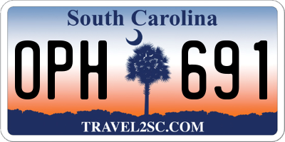 SC license plate OPH691