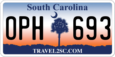 SC license plate OPH693