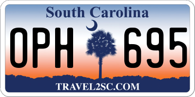 SC license plate OPH695