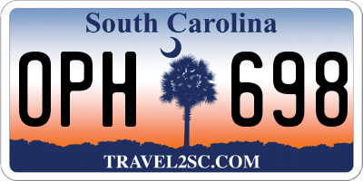 SC license plate OPH698