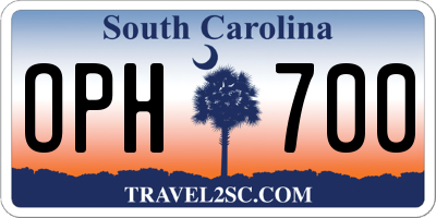 SC license plate OPH700