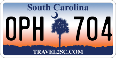 SC license plate OPH704