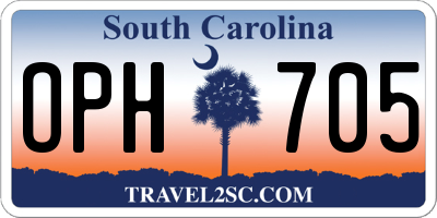 SC license plate OPH705