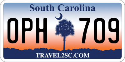 SC license plate OPH709