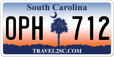 SC license plate OPH712
