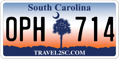 SC license plate OPH714