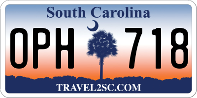 SC license plate OPH718