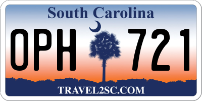 SC license plate OPH721