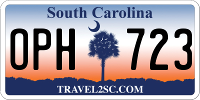 SC license plate OPH723