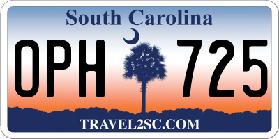 SC license plate OPH725