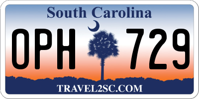 SC license plate OPH729