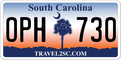 SC license plate OPH730