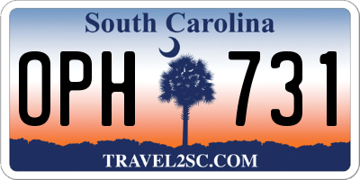 SC license plate OPH731