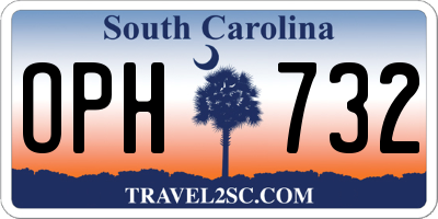 SC license plate OPH732