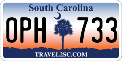 SC license plate OPH733