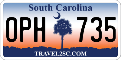 SC license plate OPH735
