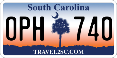 SC license plate OPH740
