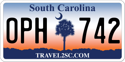 SC license plate OPH742