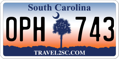 SC license plate OPH743