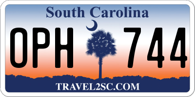 SC license plate OPH744
