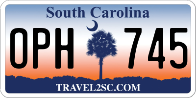 SC license plate OPH745