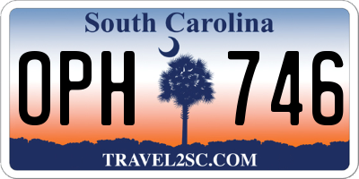 SC license plate OPH746