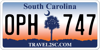 SC license plate OPH747