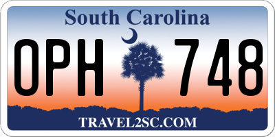 SC license plate OPH748