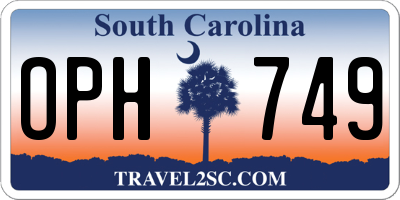 SC license plate OPH749