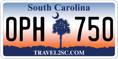 SC license plate OPH750