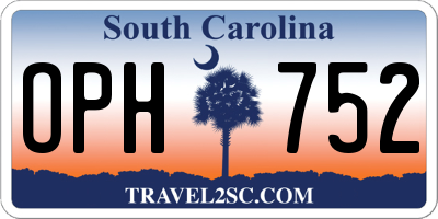 SC license plate OPH752