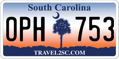 SC license plate OPH753