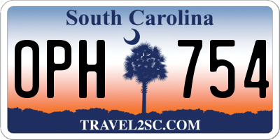 SC license plate OPH754