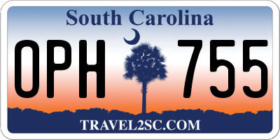 SC license plate OPH755