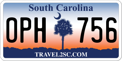 SC license plate OPH756