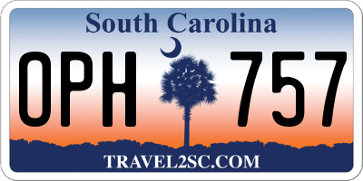 SC license plate OPH757