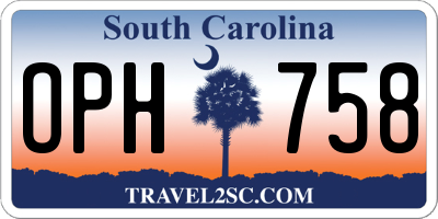SC license plate OPH758