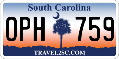 SC license plate OPH759
