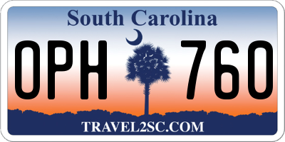 SC license plate OPH760