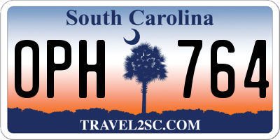 SC license plate OPH764