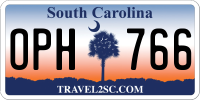 SC license plate OPH766