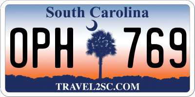 SC license plate OPH769