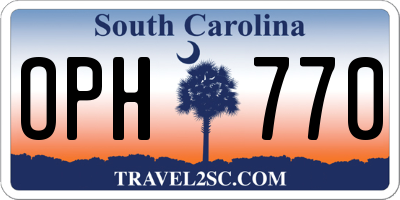 SC license plate OPH770