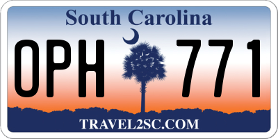 SC license plate OPH771