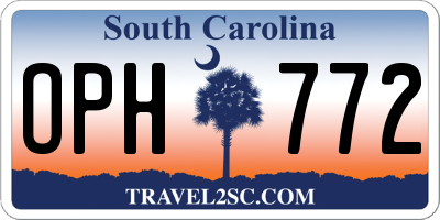 SC license plate OPH772