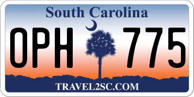 SC license plate OPH775
