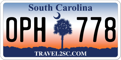 SC license plate OPH778